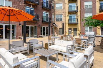 Outdoor grill and patio area
